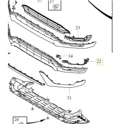 VOLVO XC90 II polift R-DESIGN mocowanie lewego halogenu 31663500 OE