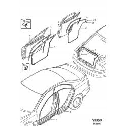 VOLVO V70 XC70 uszczelka przednich lewych drzwi OE 30634690
