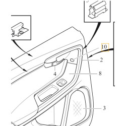 VOLVO S60 V60 zaślepka boczka drzwi tylna prawa 1284852