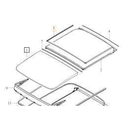VOLVO XC60 V60 II uszczelka szyberdachu panoramy OE