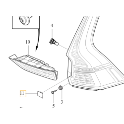 VOLVO XC60 II zaślepka śruby tylnej prawej lampy OE 32228919
