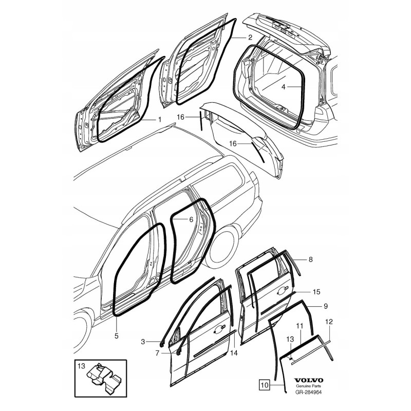 VOLVO S80 uszczelka karoseryjna drzwi przednie OE 31278771