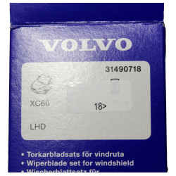 VOLVO XC60 Wycieraczki przód + spryskiwacze 31490718 OE