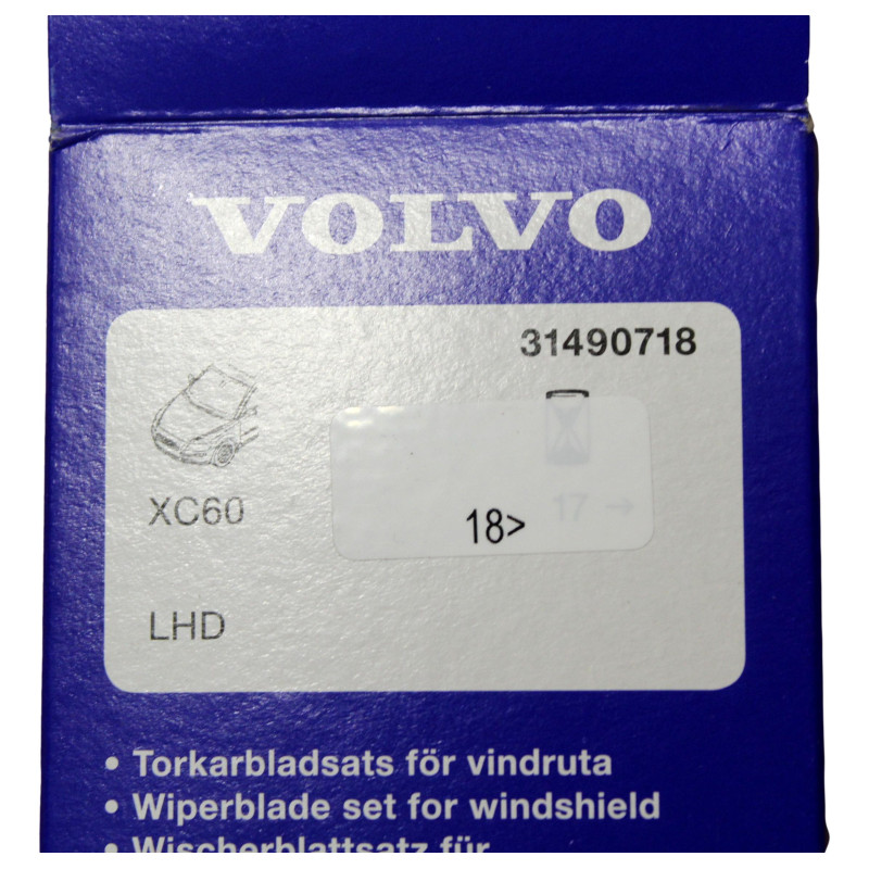 VOLVO XC60 Wycieraczki przód + spryskiwacze 31490718 OE