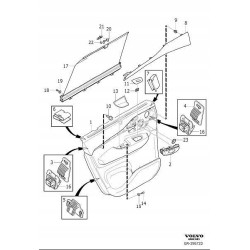 VOLVO XC90 II uchwyt klips rolety przeciwsloneczne 31366492