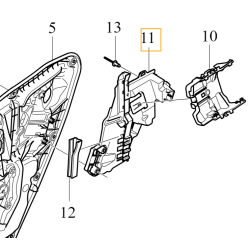 VOLVO XC60 II tylna lewa osłona zamka drzwi OE 32310900