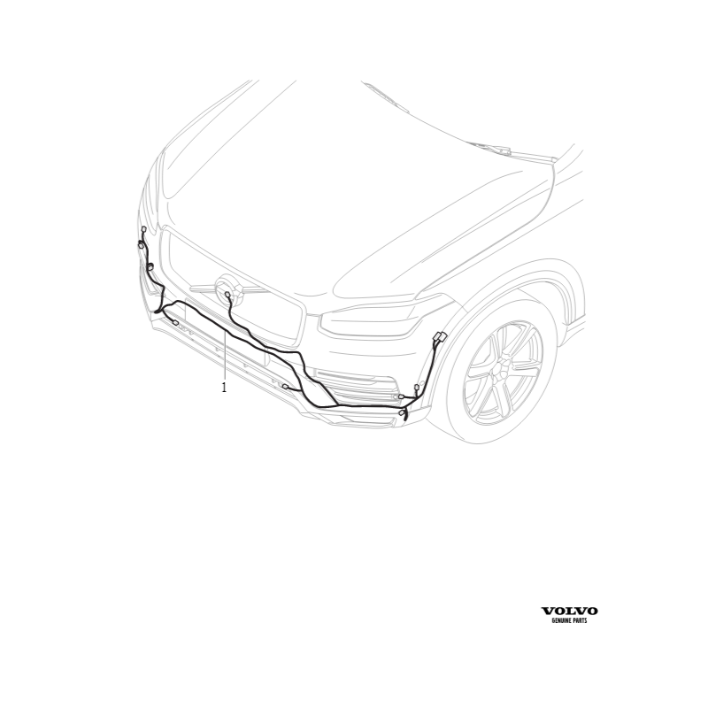 VOLVO XC90 Wiązka przedniego zderzaka kpl 31499231 OE