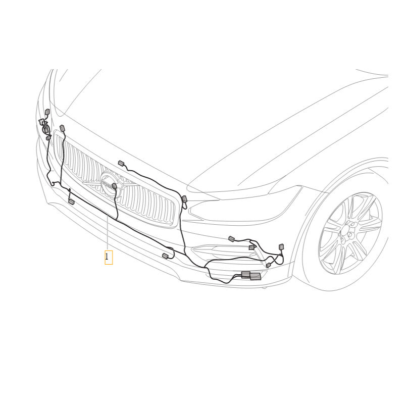 VOLVO S90 V90 II wiązka przedniego zderzaka kpl OE 31485758