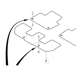 VOLVO XC90 II dywanik welur trzeci rząd Charcoal OE 32262732
