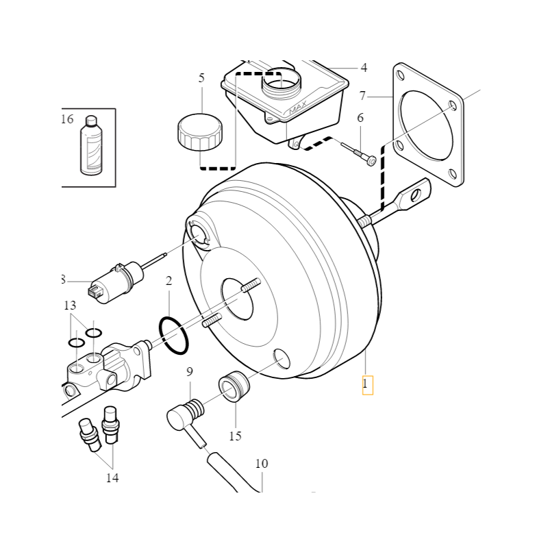 VOLVO XC90 serwo hamulca...