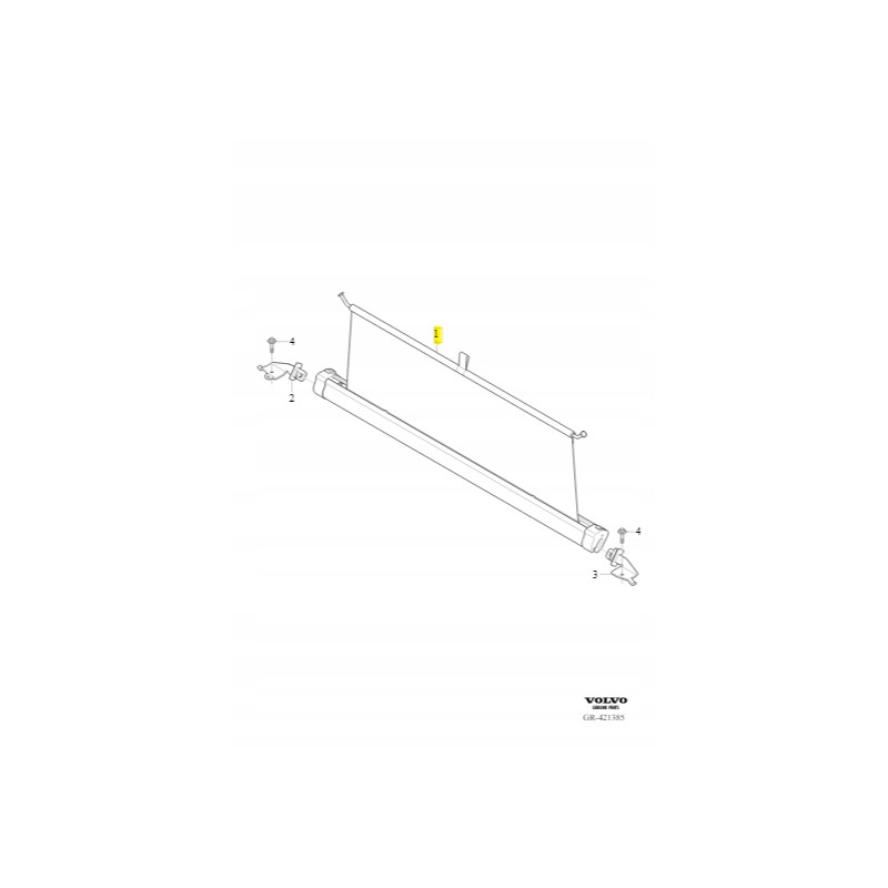 VOLVO V90 II oryginalna pionowa siatka bagażnika 32205028