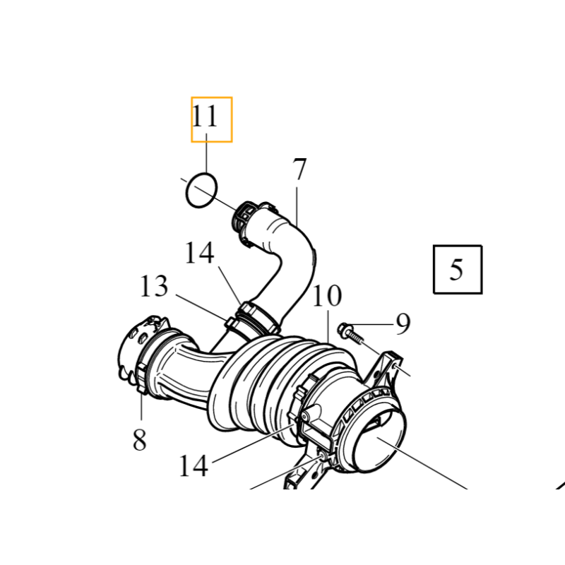 VOLVO C30 S40 V50 V70 S80 oring rury filtra pow 1,6D
