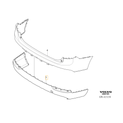 VOLVO XC90 Spoiler dokladka pod tylny zderzak 40012494 OE