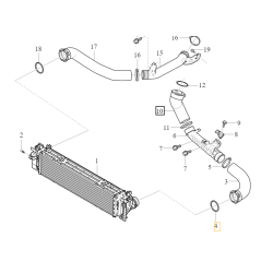 VOLVO EX40 V60 XC40 XC60 Oring rury intercoolera 60mm 32325570 OE