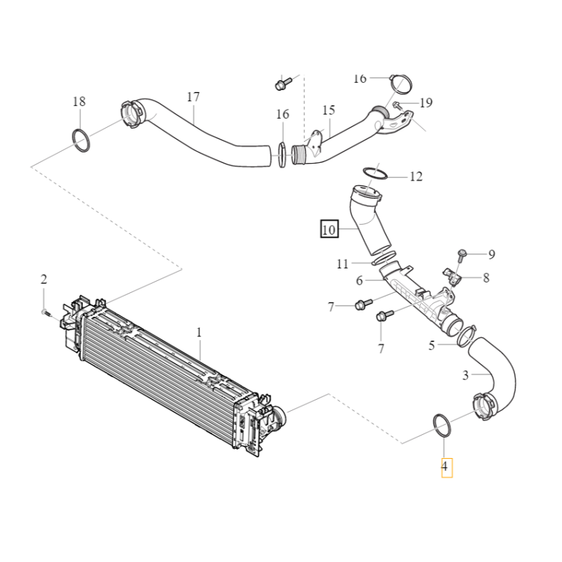 VOLVO EX40 V60 XC40 XC60 Oring rury intercoolera 60mm 32325570 OE