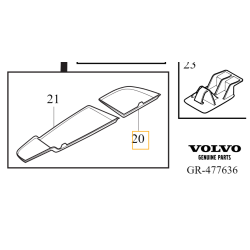 VOLVO XC60 II przednia lewa wykładzina boczka drzwi 31407440