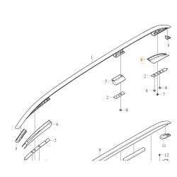 VOLVO XC90 II tylna prawa zaślepka reling dachów 31391906