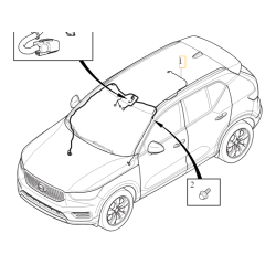 VOLVO XC40 Wiązka instalacja elektr podsufitki dachu 31682102 OE