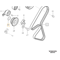 VOLVO C30 S40 V50 V40 uszczelniacz wału 1,6D 32140049 OE