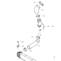 VOLVO V40 V40CC prawy wąż przewód intercooler 2,0 2,5 31338052