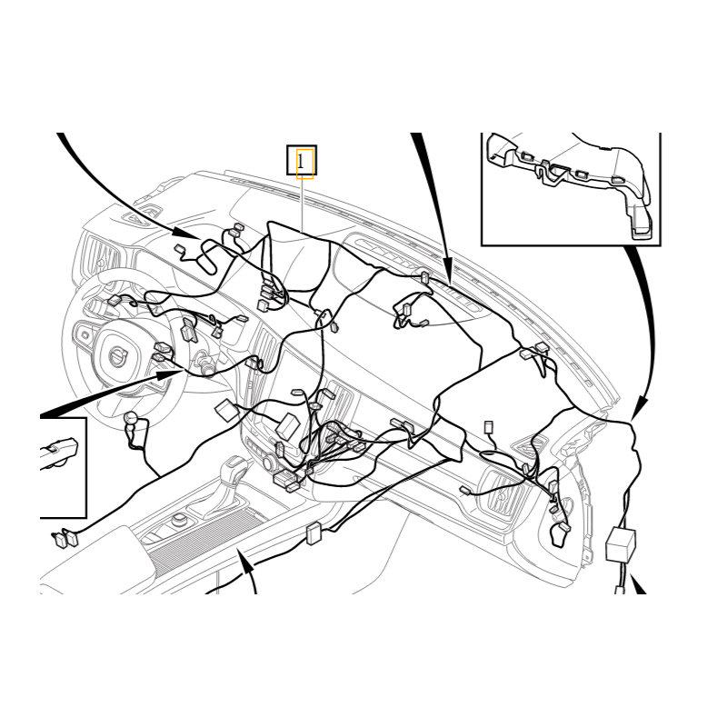 VOLVO V60 II wiązka głośnik...