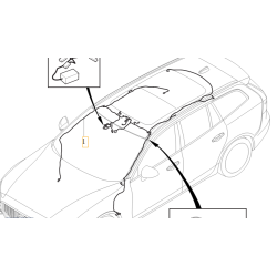 VOLVO V60 S60 Wiązka dachu podsufitki bowers wilkins 32142804 OE