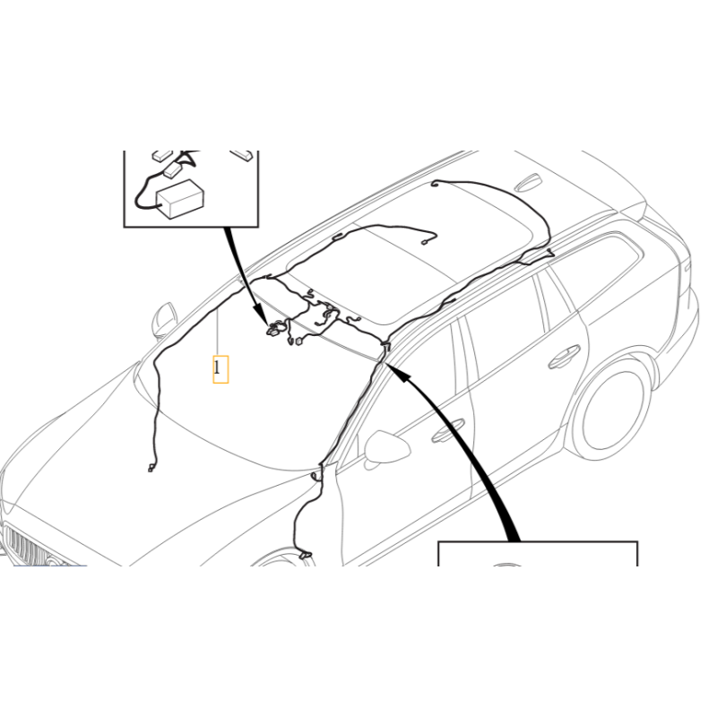 VOLVO V60 S60 Wiązka dachu...