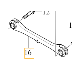 VOLVO C40 XC40 wahacz tylny poprzeczny dolny tył 31681846