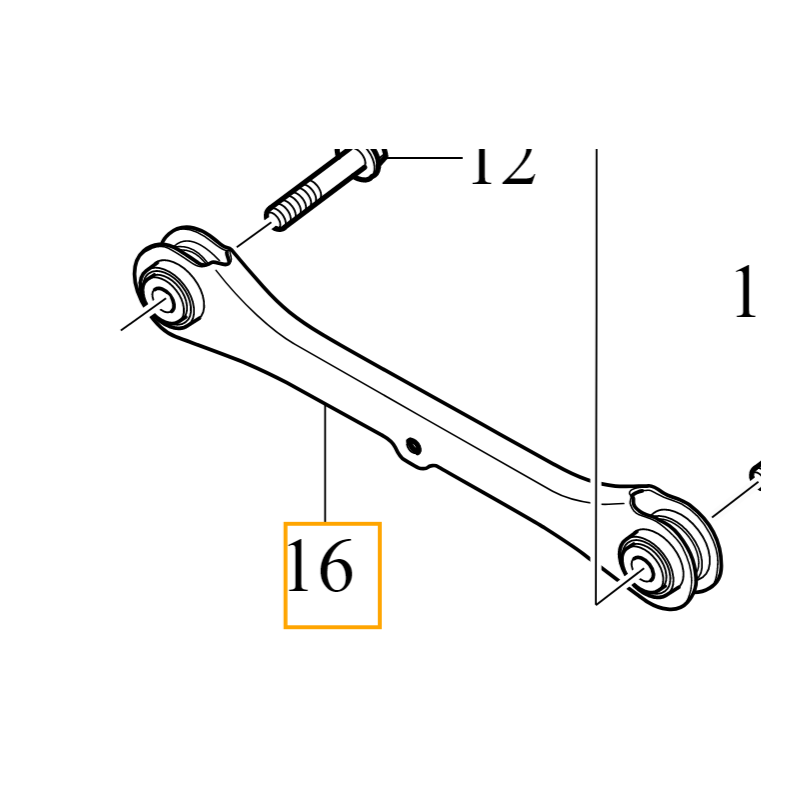VOLVO C40 XC40 wahacz tylny poprzeczny dolny tył 31681846
