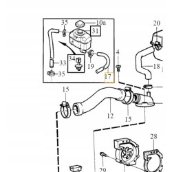 VOLVO 850 S70 C70 przewód zbiornika wyrównawczego 9445378