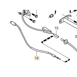 VOLVO S80 lewa linka hamulca postojowego