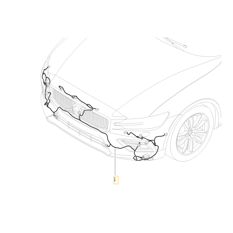 VOLVO V60 S60 Wiązka instalacja zderzak przód kpl 32217750 OE