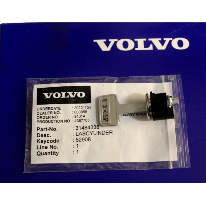 VOLVO V60 S60 XC40 Zamek schowka deski rozdzielczej 31416633 OE