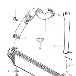 VOLVO C30 C70 S40 V50 prawa rura intercoolera 2,0D OE 31261896