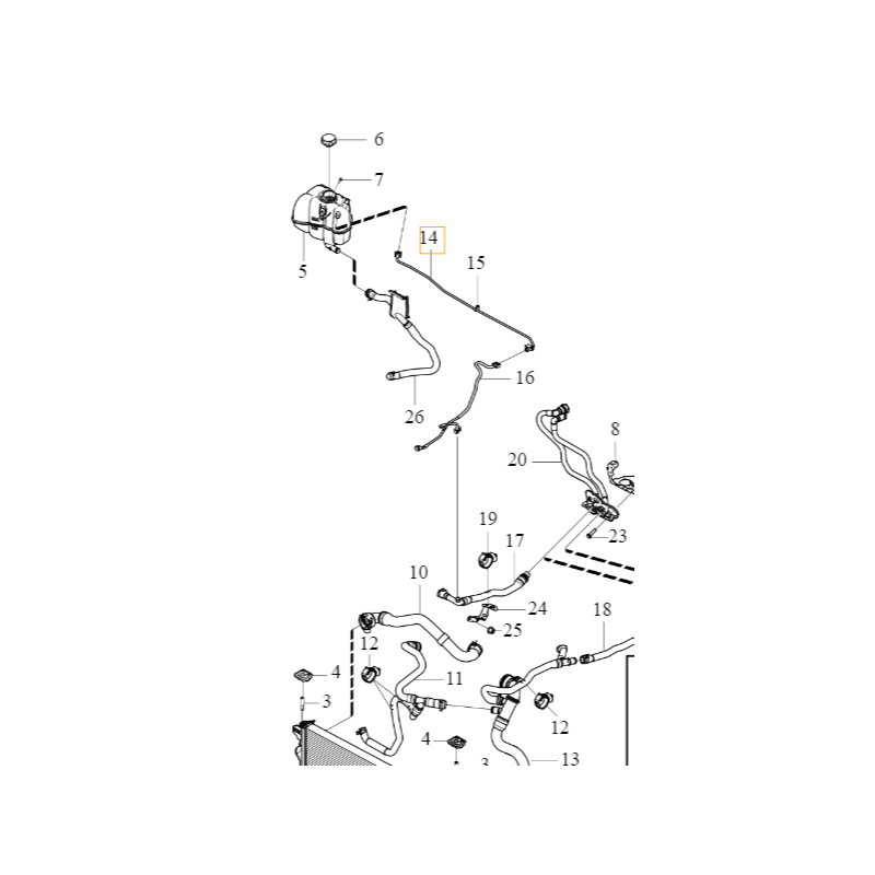 VOLVO S60 V60 przewód zbiornika wyrównawczego OE