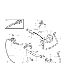 VOLVO S60 S80 V70 XC90 wąż przewód chłodzący OE