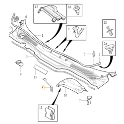 VOLVO C30 V50 Dren odpływ podszybia 30763521 OE
