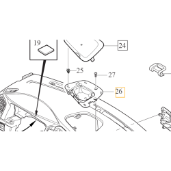 VOLVO XC60 uchwyt wspornik środkowy głośnik deska 1286378