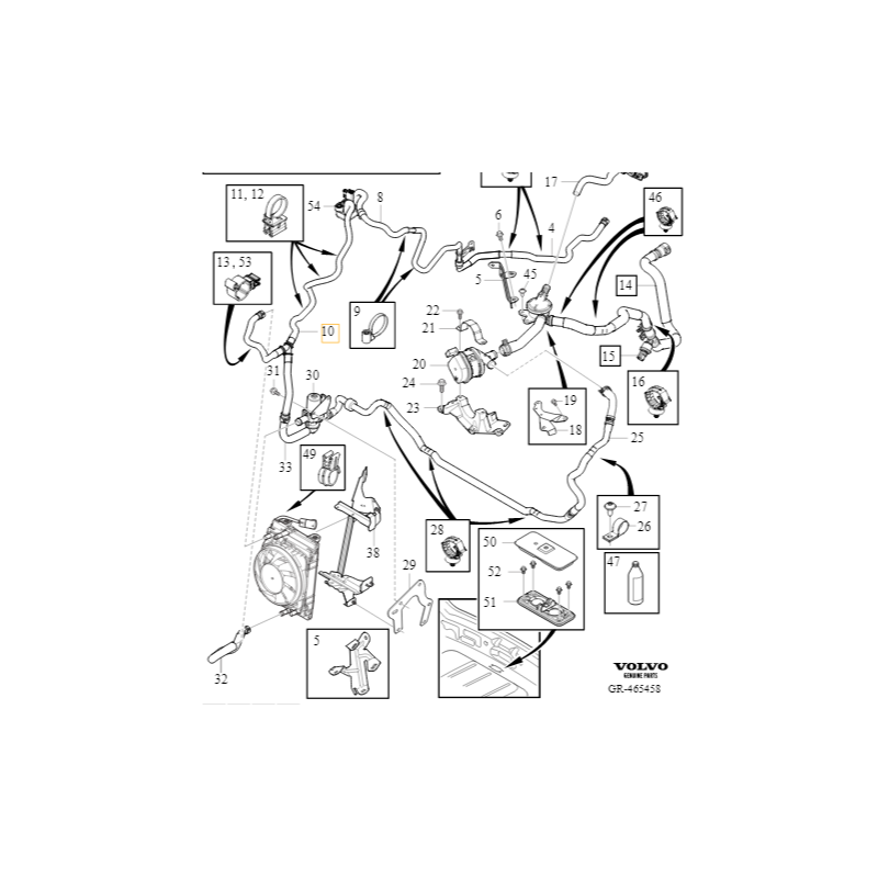 VOLVO XC60 S90 V90 wąż przewód układu chłodzenia baterii T8