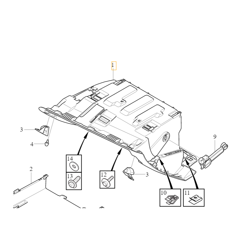 VOLVO S60 V60 II korpus schowek deski rozdzielczej 31477859