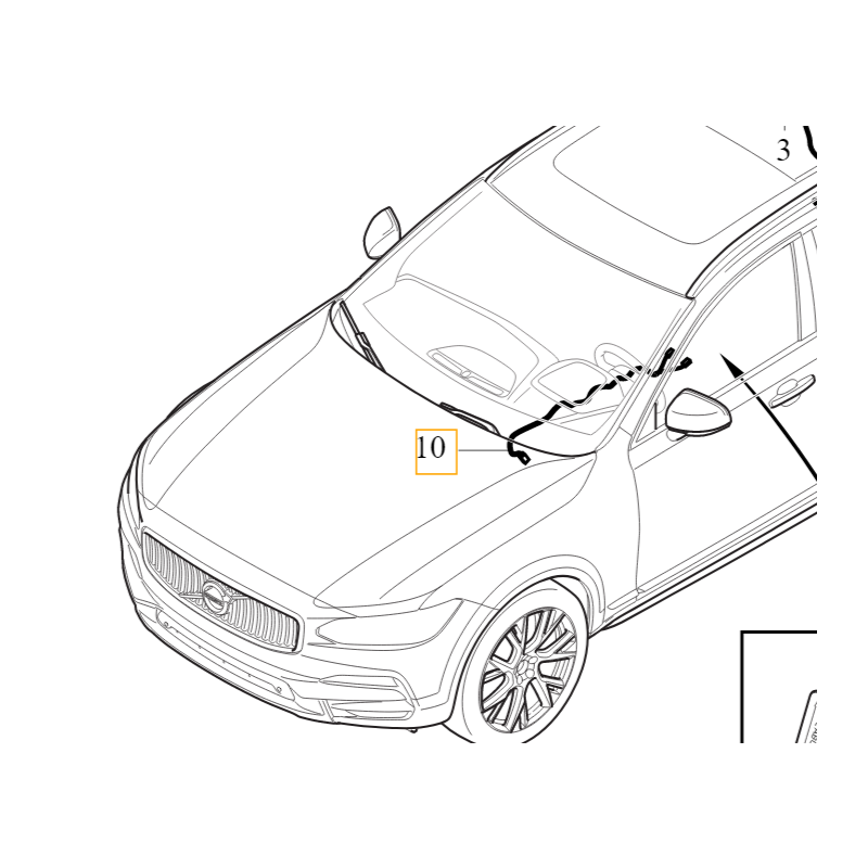 VOLVO V90CC wiązka środkowy tunel 220V USB 31664500