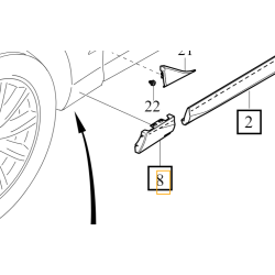 VOLVO XC60 II lewa nakładka progowa błotnik przód 39797832