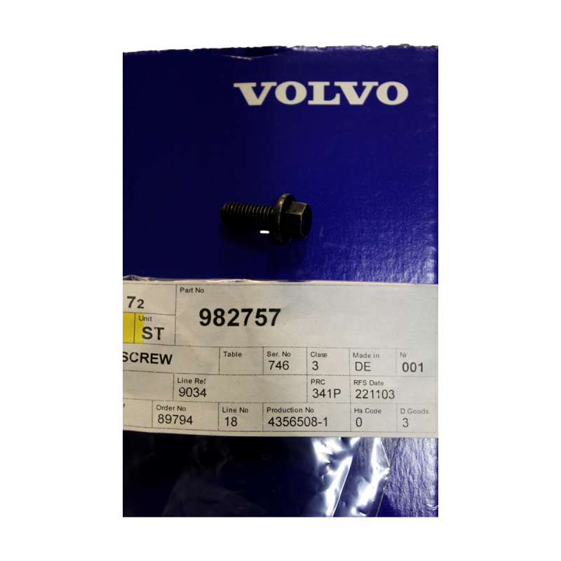 VOLVO Śruba m6x16 30769465 OE