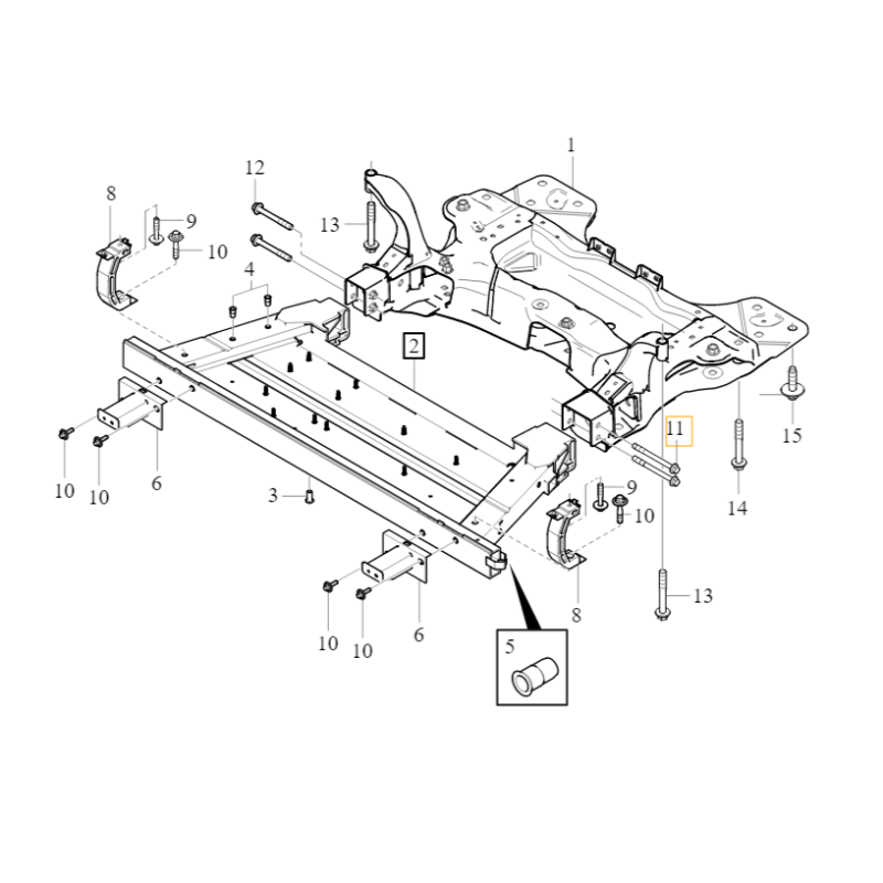 VOLVO C40 XC40 śruba ramy belki zawieszenia przód M10x110 989009