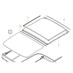 VOLVO V90 XC90 II uszczelka panoramy dachu szyberdachu 31484707