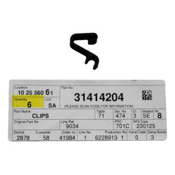 VOLVO S80 uchwyt haczyk żaluzji drzwi tylnych OE