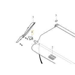 VOLVO S60 V60 II prawy zaczep uchwyt rolety bagażnika 31484499