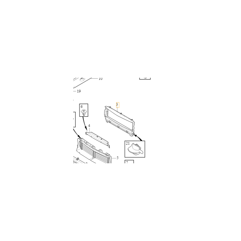 VOLVO XC40 ramka kierownica powietrza OE