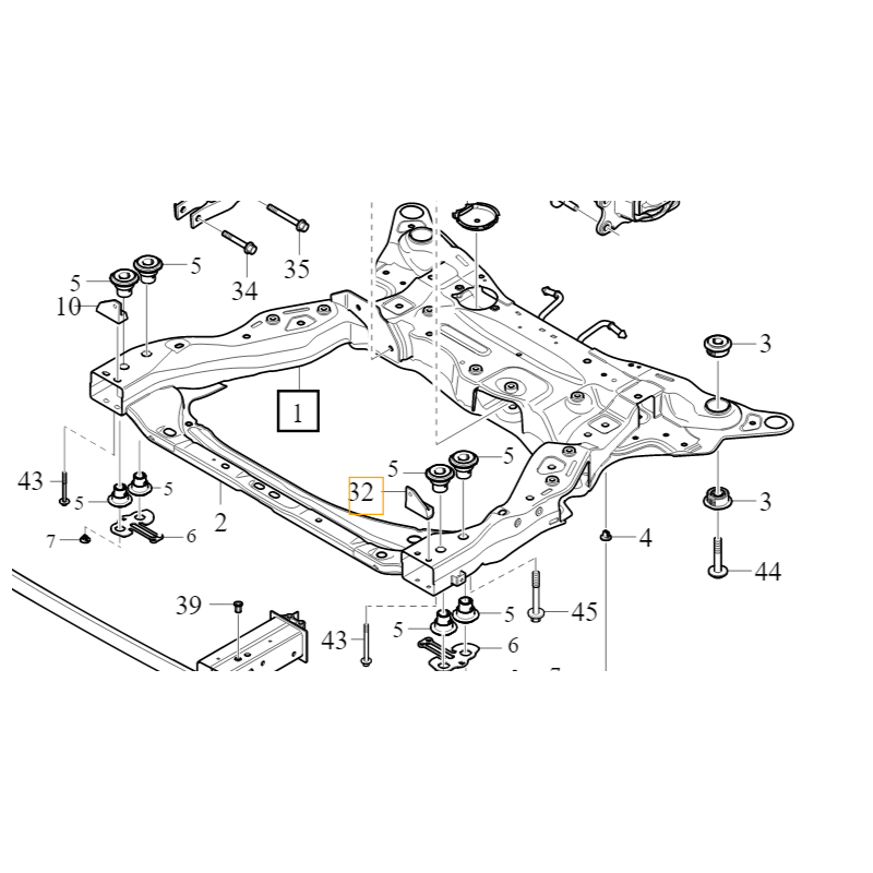 VOLVO S60 V60 XC60 II lewy wspornik sanek silnika OE