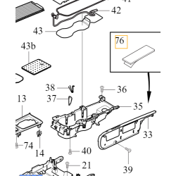 VOLVO S60 III V60 II tasma wygluszajaca środkowy tunel 65x22x1,5mm 31217977